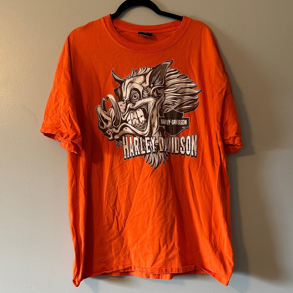 Harley-Davidson Fiery Orange Tee with Graphic